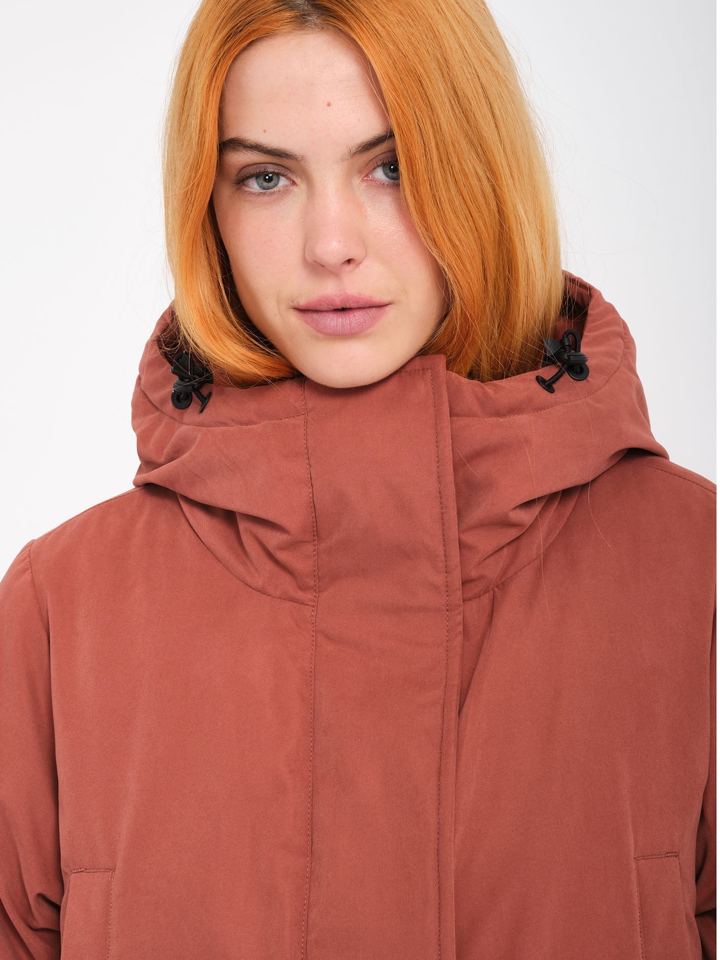 Chaqueta Inflable Parka Dormir - Marrón Castaño Ultra Suave