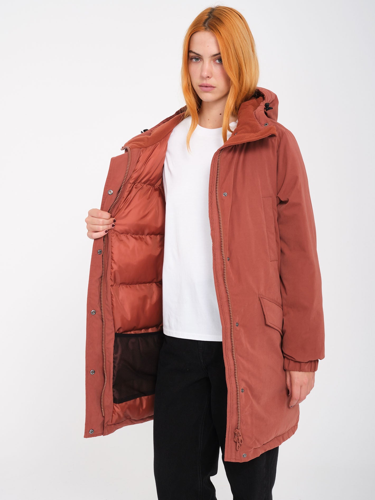 Chaqueta Inflable Parka Dormir - Marrón Castaño Ultra Suave
