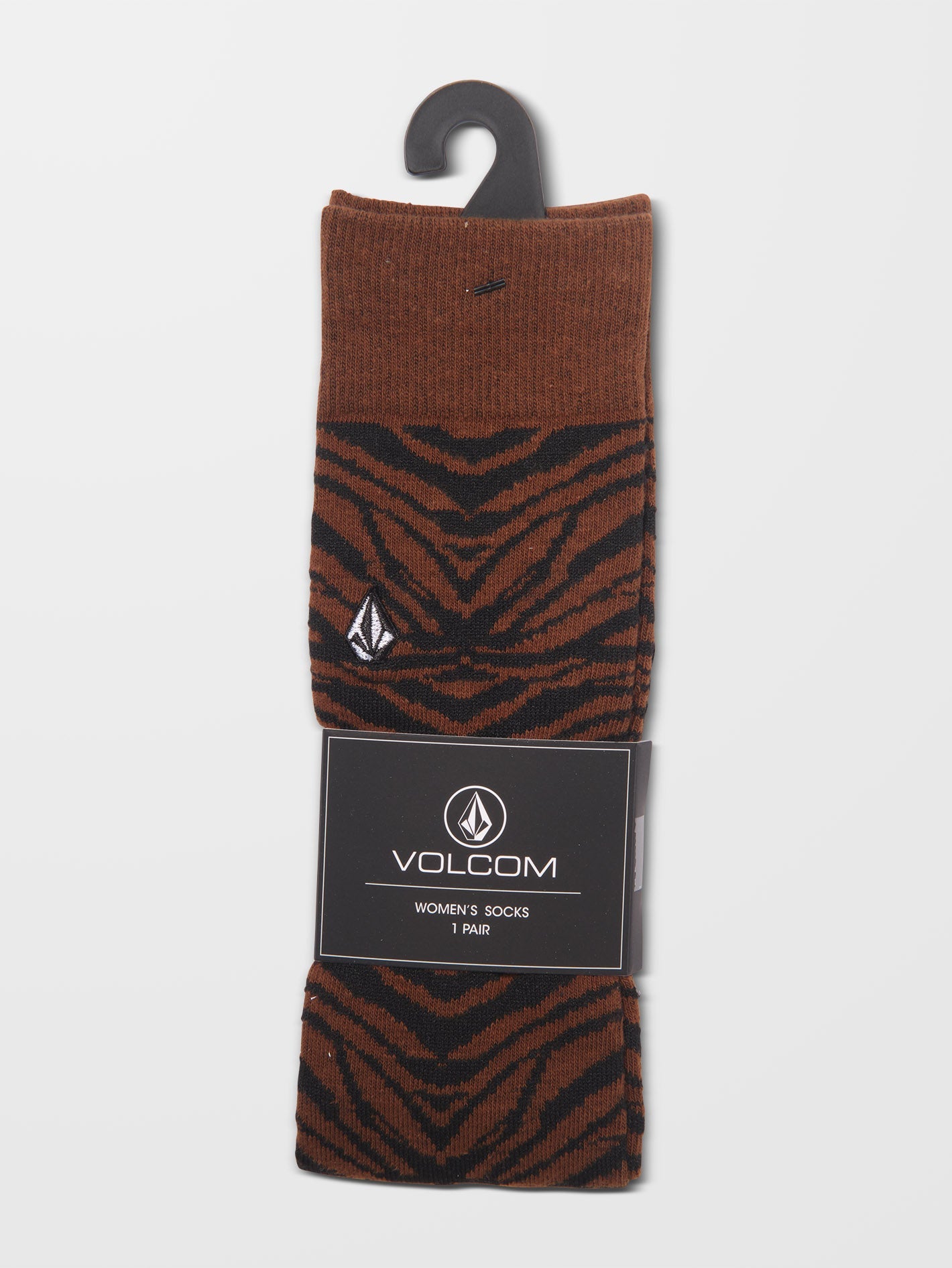 Calcetines Térmicos Cebra con Diseño Chocolate Oscuro - Estilo Urbano Deportivo