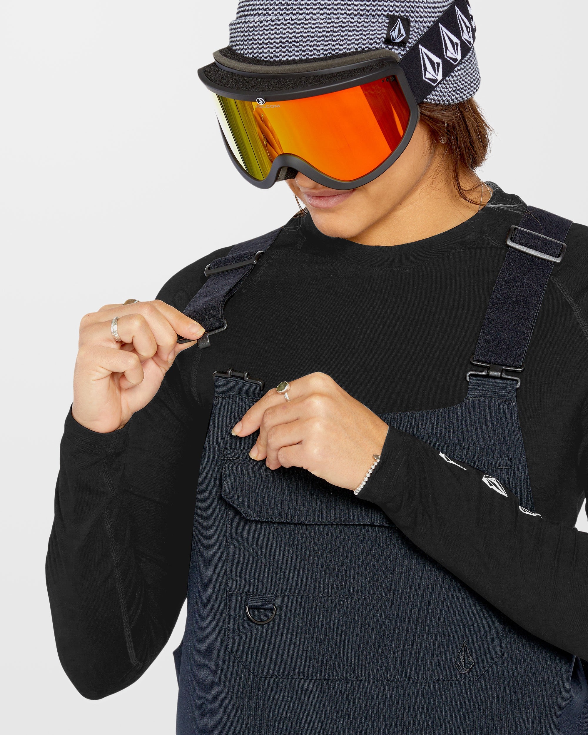 Camiseta Térmica de Base para Mujer - Mezcla de Lana Merina en Ébano