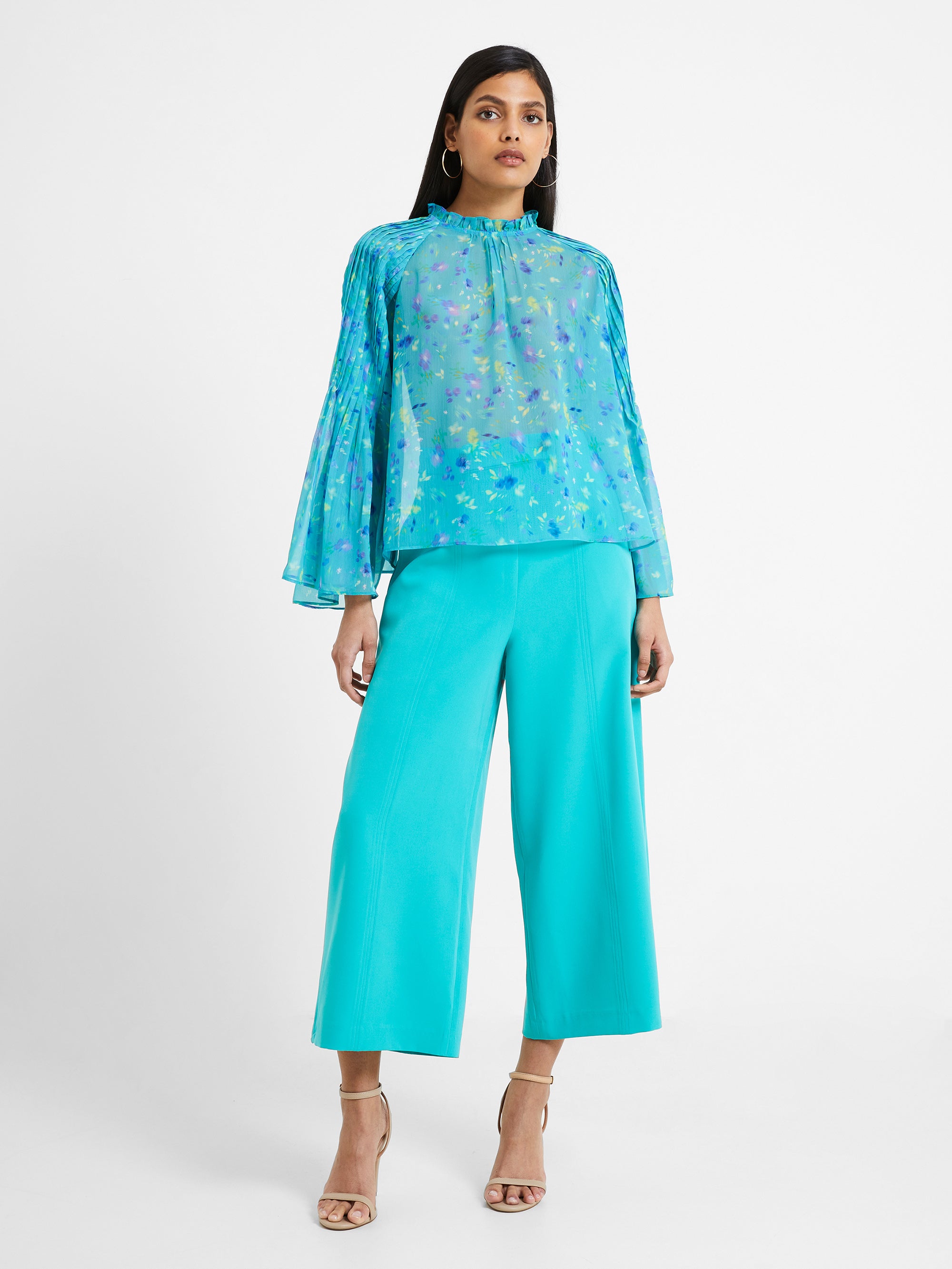 Blusa Plisada Eco Arrugada Hallie - Diseño Sostenible por Aden
