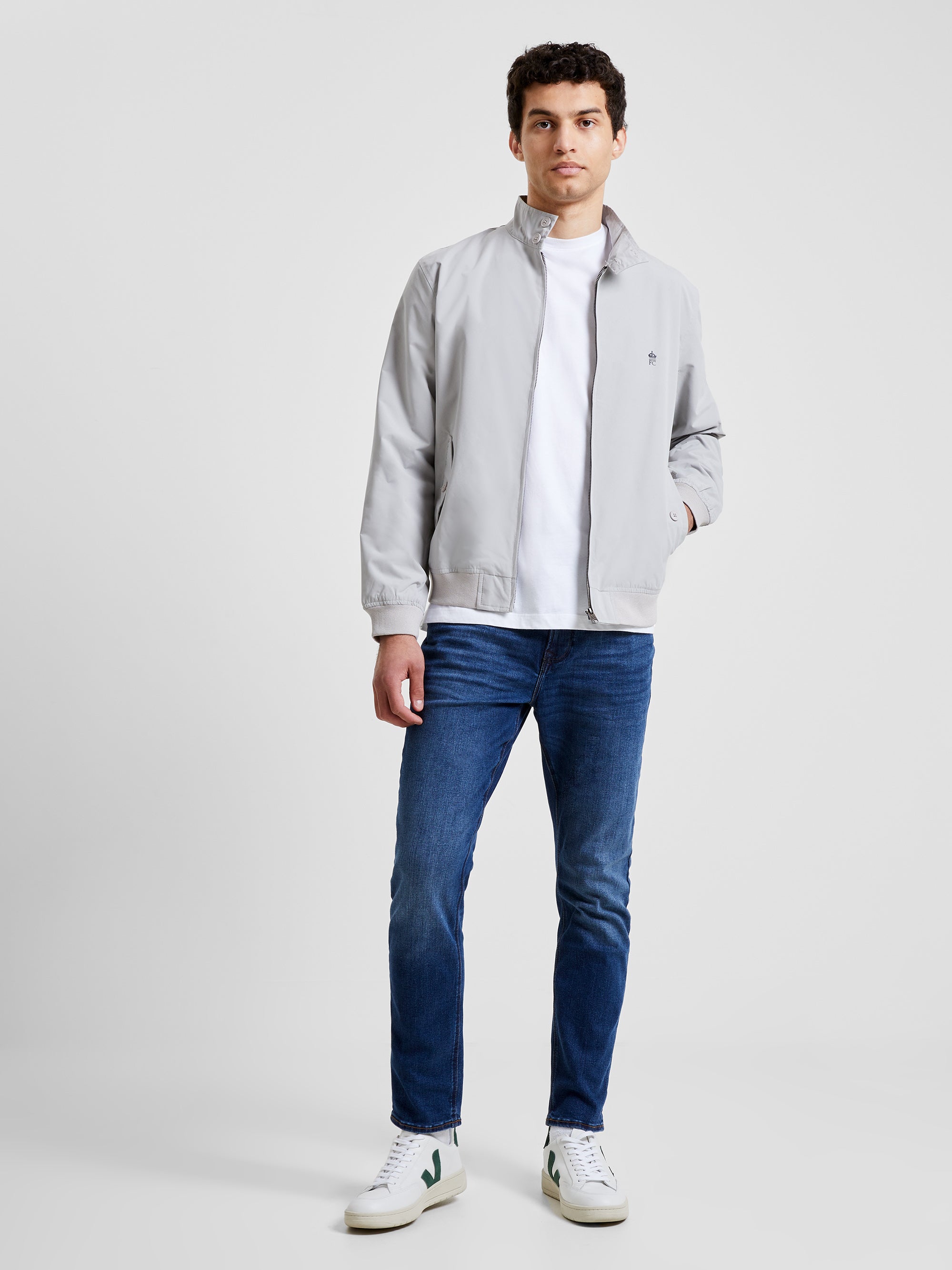 Classic Harrington-Style Windbreaker with Quilted Lining and Adjustable Waistband - Versatile All-Season Outerwear for Urban Adventures (Men's Slim Fit)
