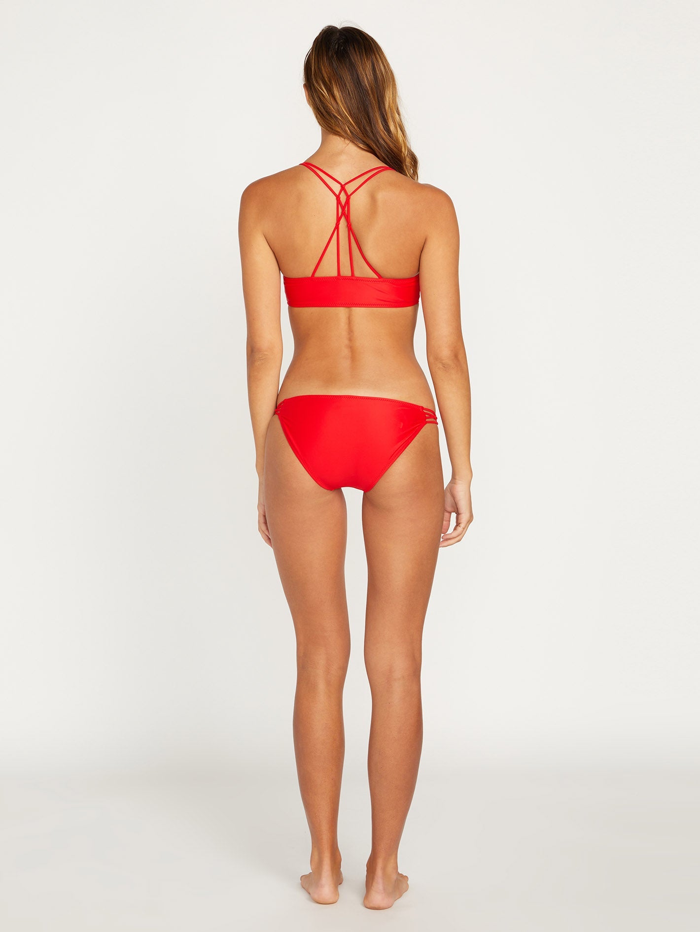 Corpiño de Baño Unicolor - Rojo Caramelo Vibrante