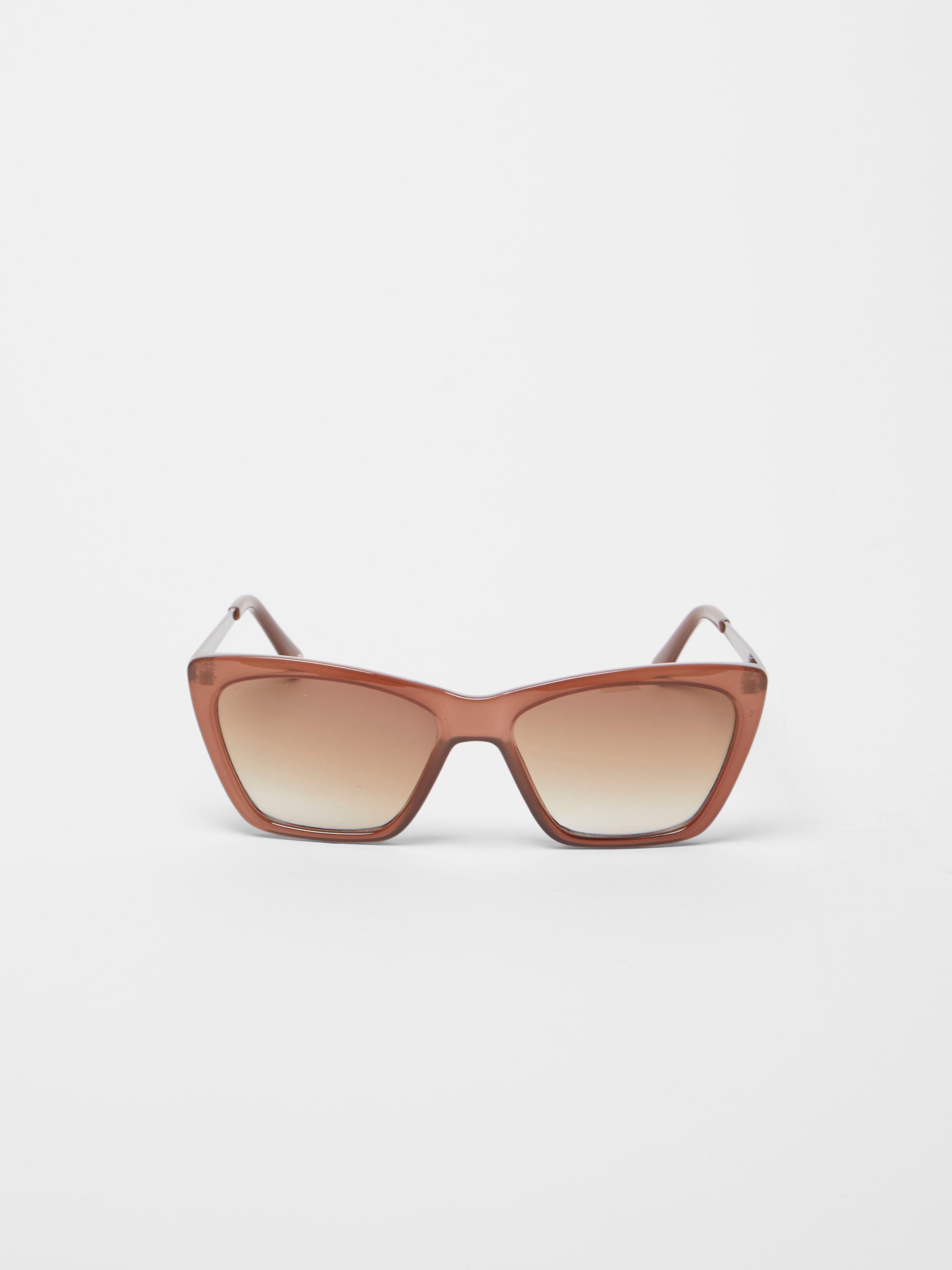 Gafas de Sol Retro con Marco Angular y Diseño Felino Elegante