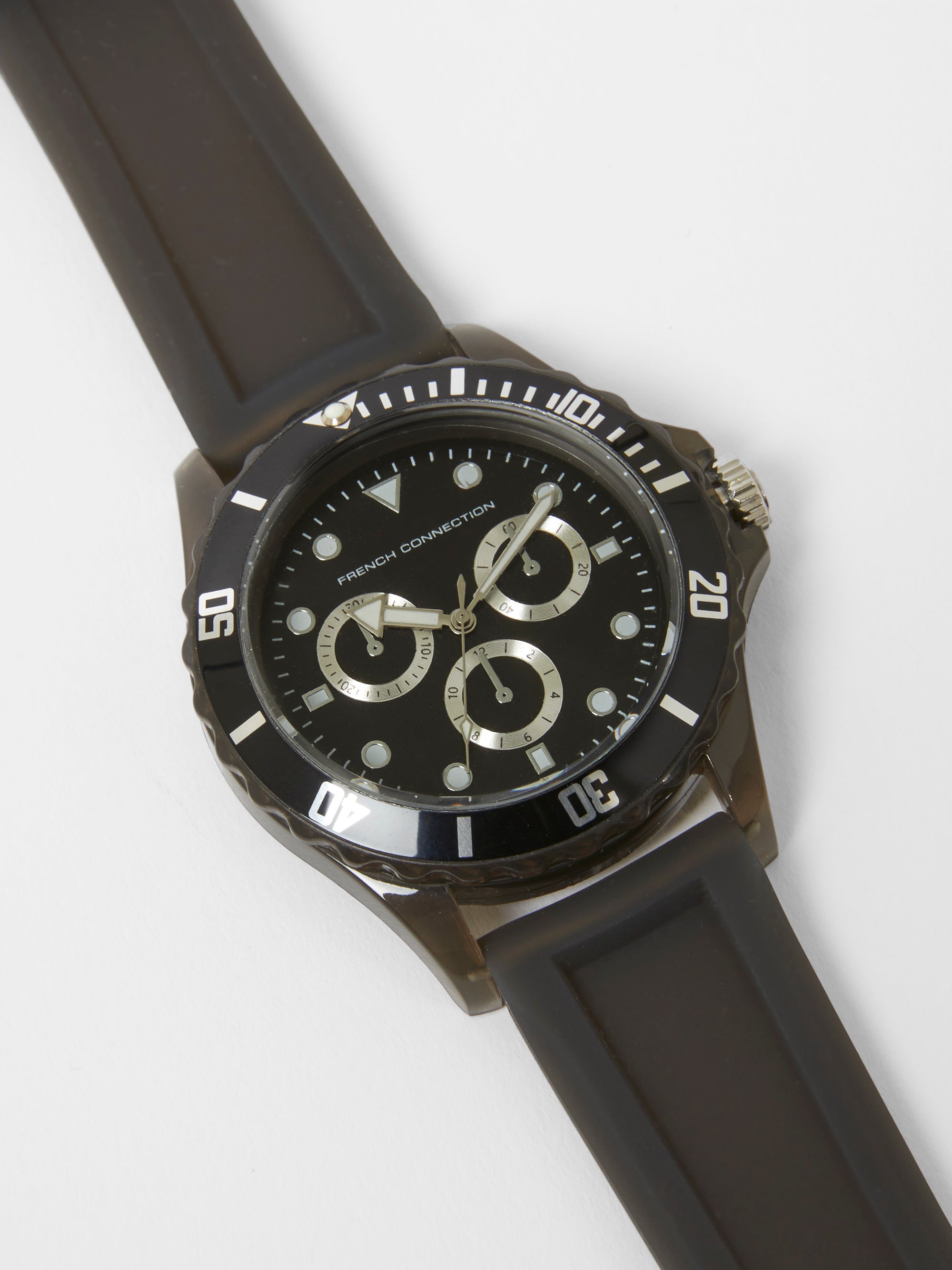Reloj de Pulsera Antideslizante en Negro Profundo con Esfera Ultranegra